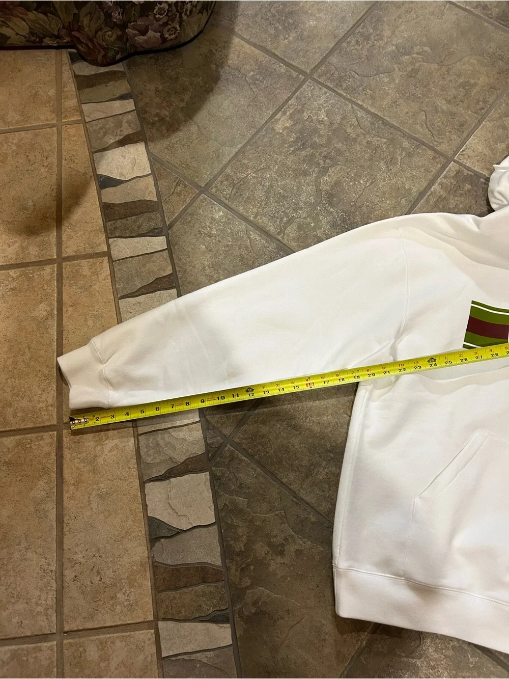 Men's Gucci cotton iconic embroidered web stripe logo hoodie size XXXL